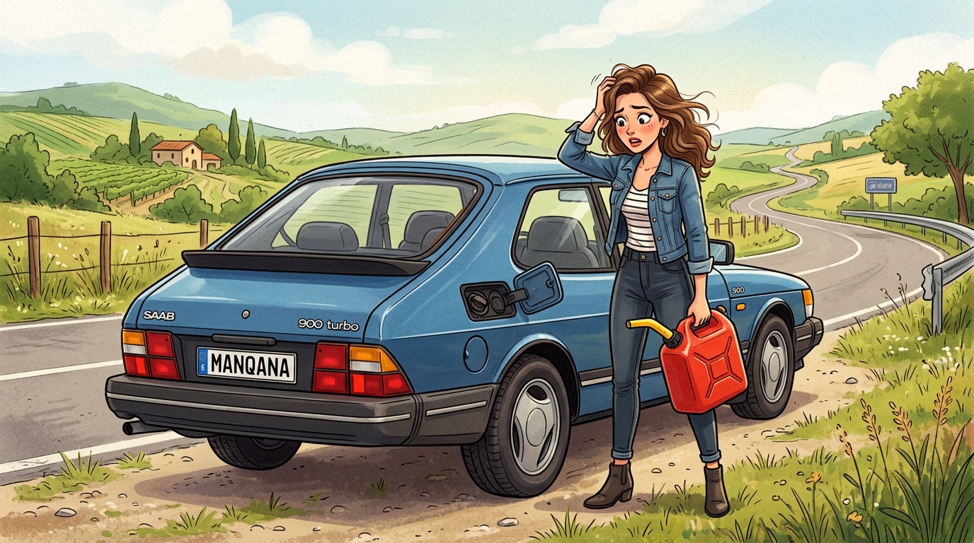 Saab 900. Как слить бензин из бака