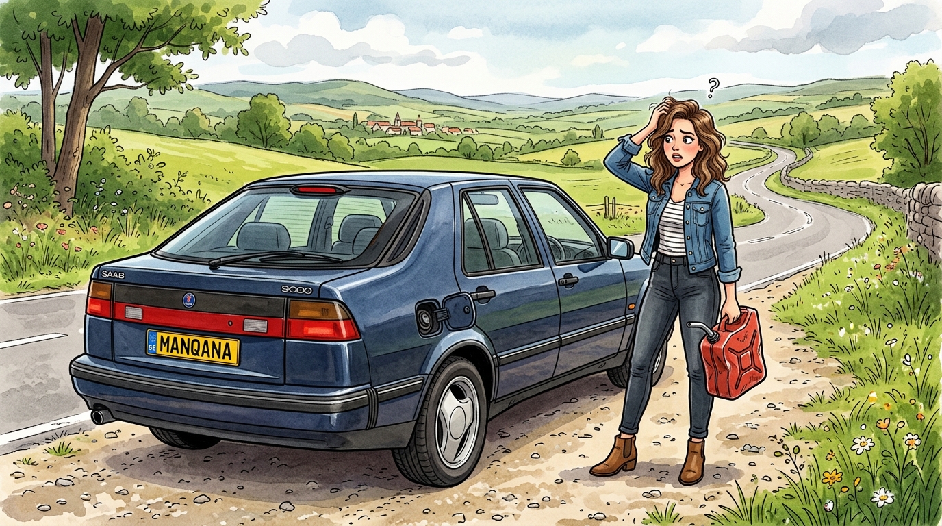 Saab 9000. Как слить бензин из бака