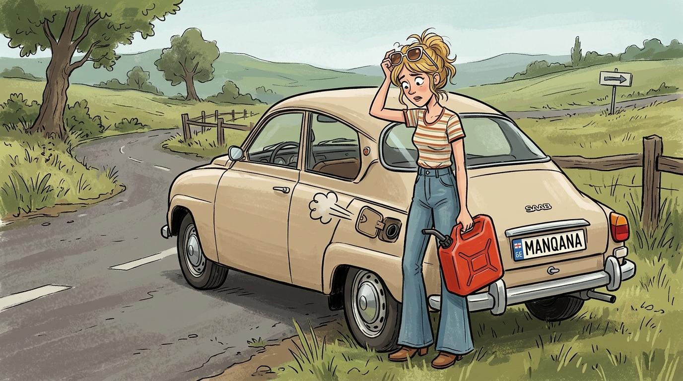 Saab 96. Как слить бензин из бака