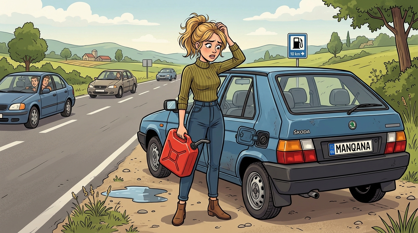 Škoda Favorit. Как слить бензин из бака