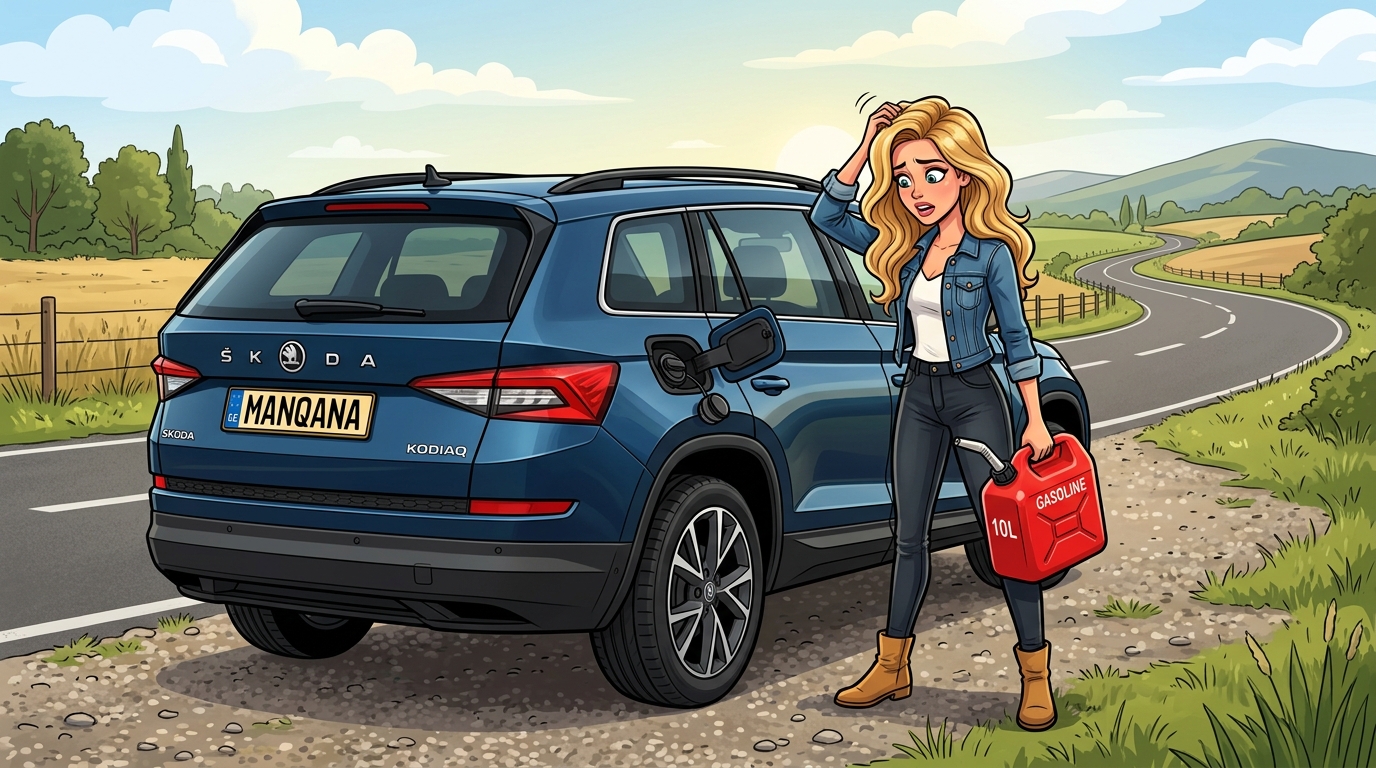 Škoda Kodiaq. Как слить бензин из бака