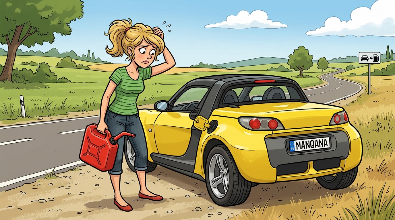 Smart Roadster. Как слить бензин из бака