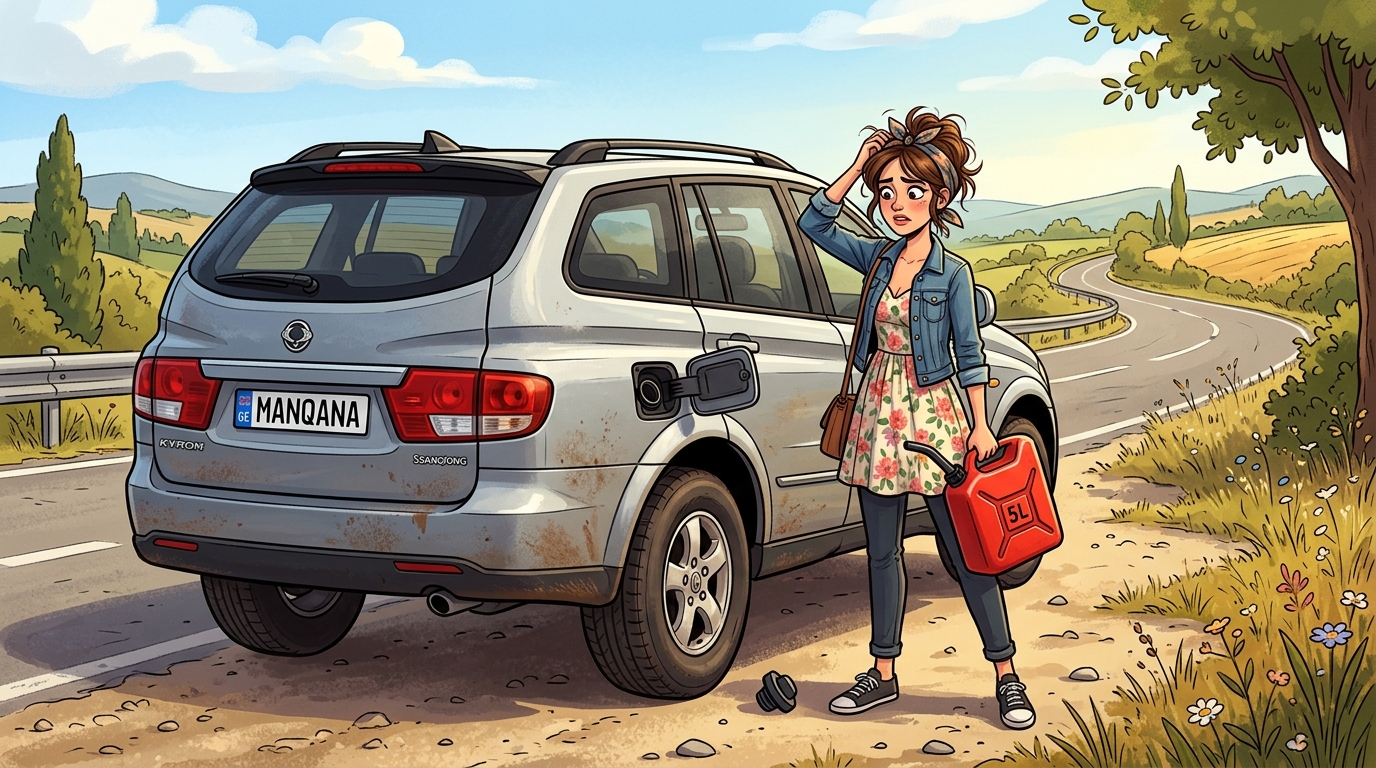 SsangYong Kyron. Как слить бензин из бака