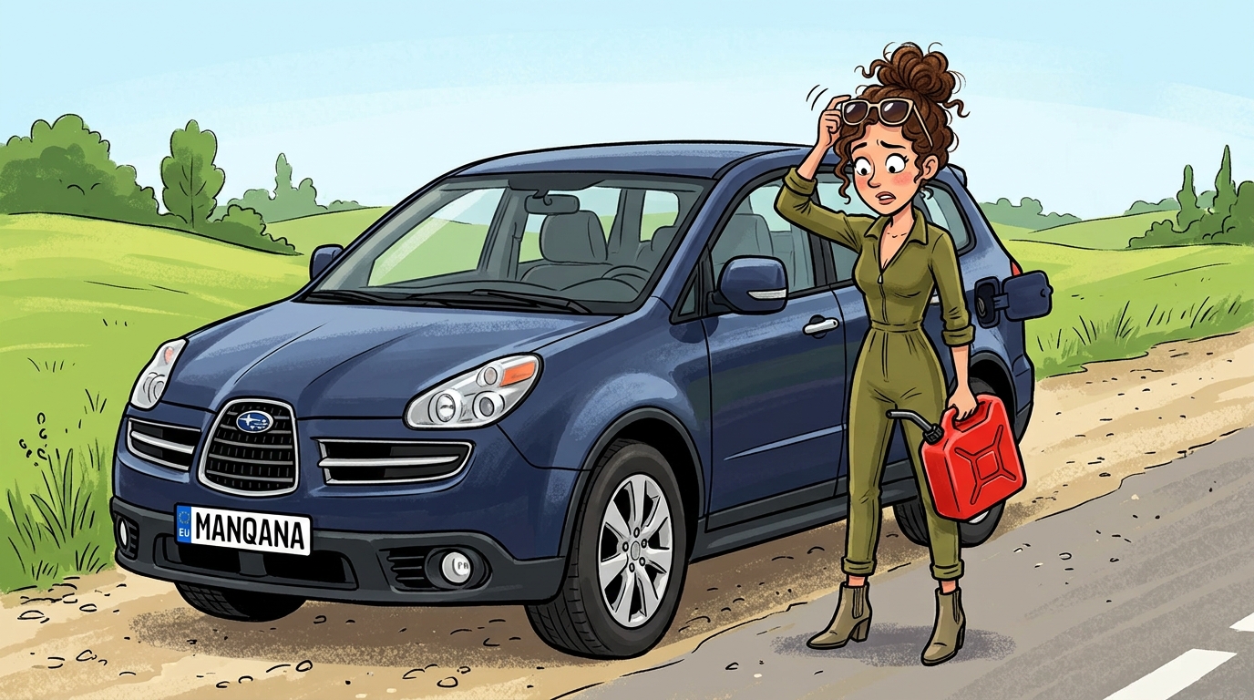Subaru B9 Tribeca. Как слить бензин из бака
