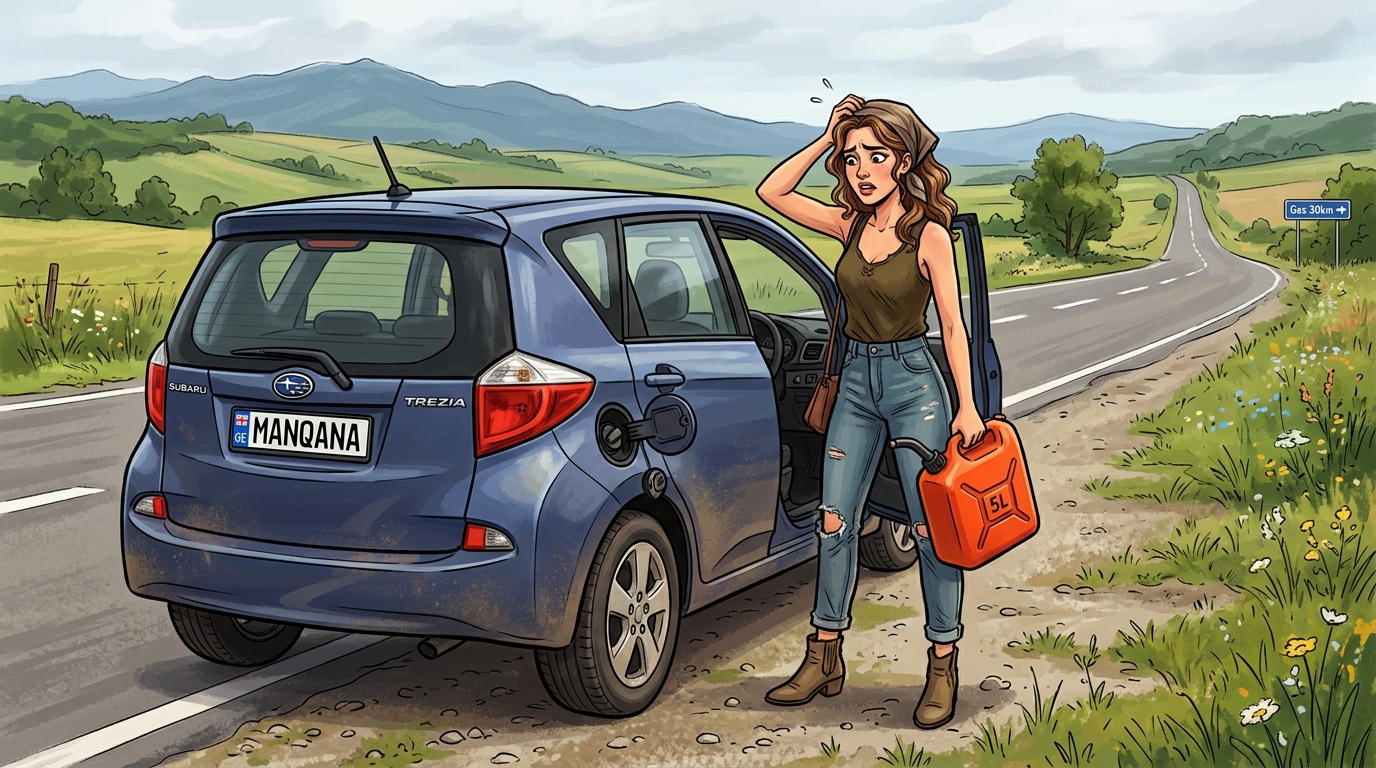 Subaru Trezia. Как слить бензин из бака
