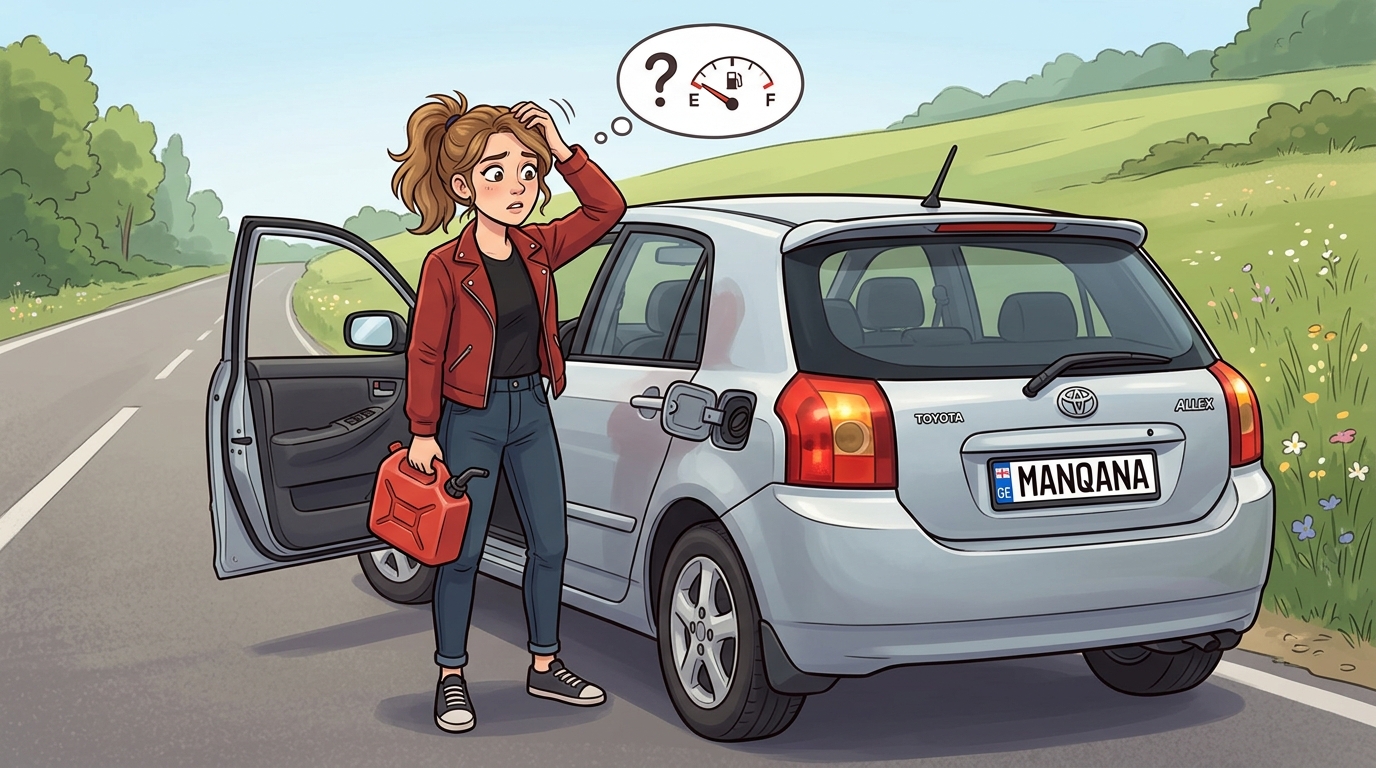 Toyota Allex. Как слить бензин из бака
