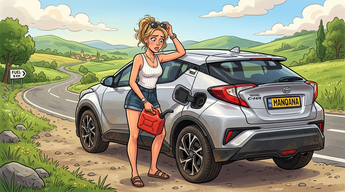 Toyota C-HR. Как слить бензин из бака