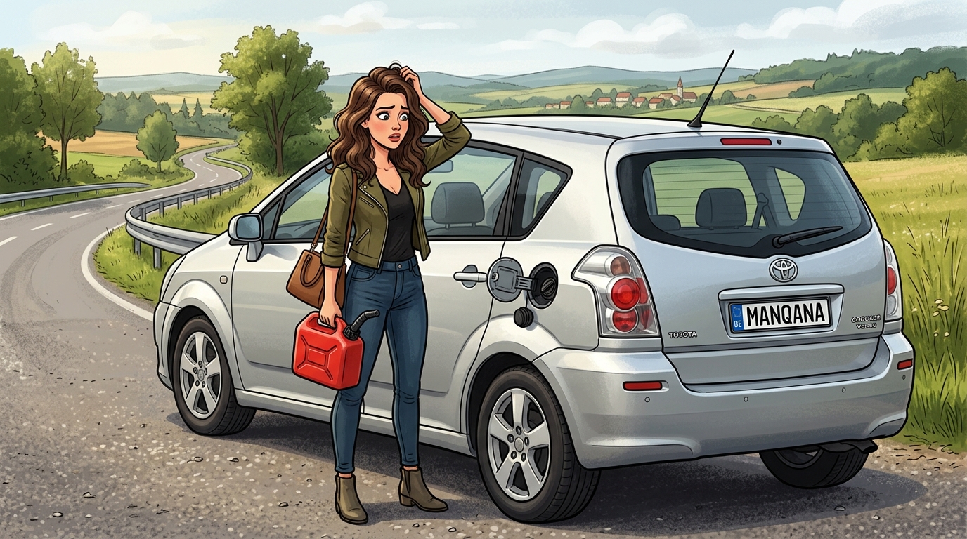 Toyota Corolla Verso. Как слить бензин из бака