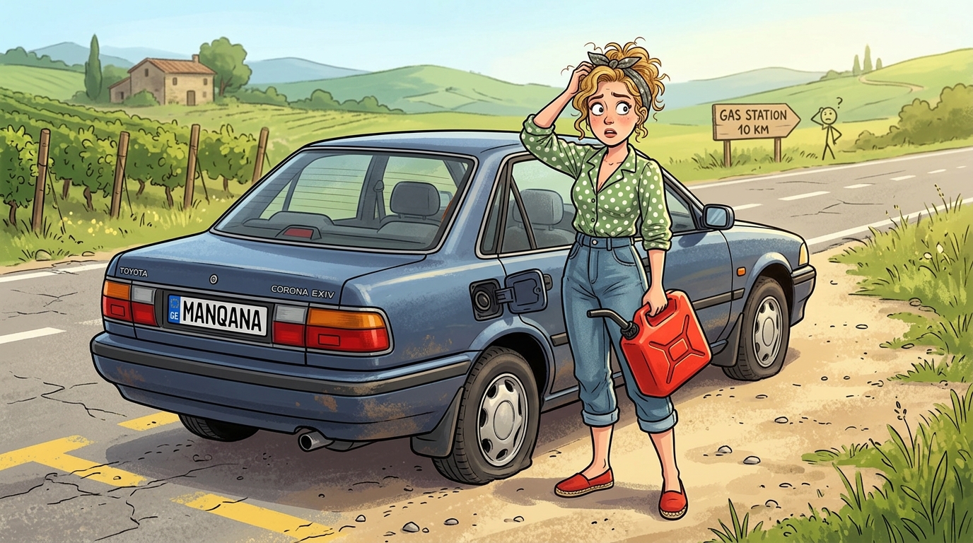 Toyota Corona Exiv. Как слить бензин из бака