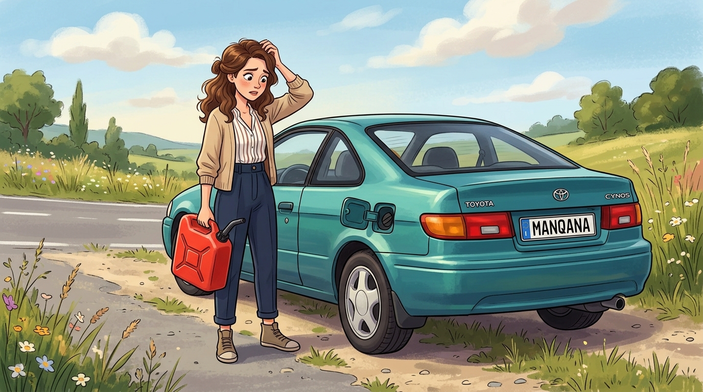 Toyota Cynos. Как слить бензин из бака