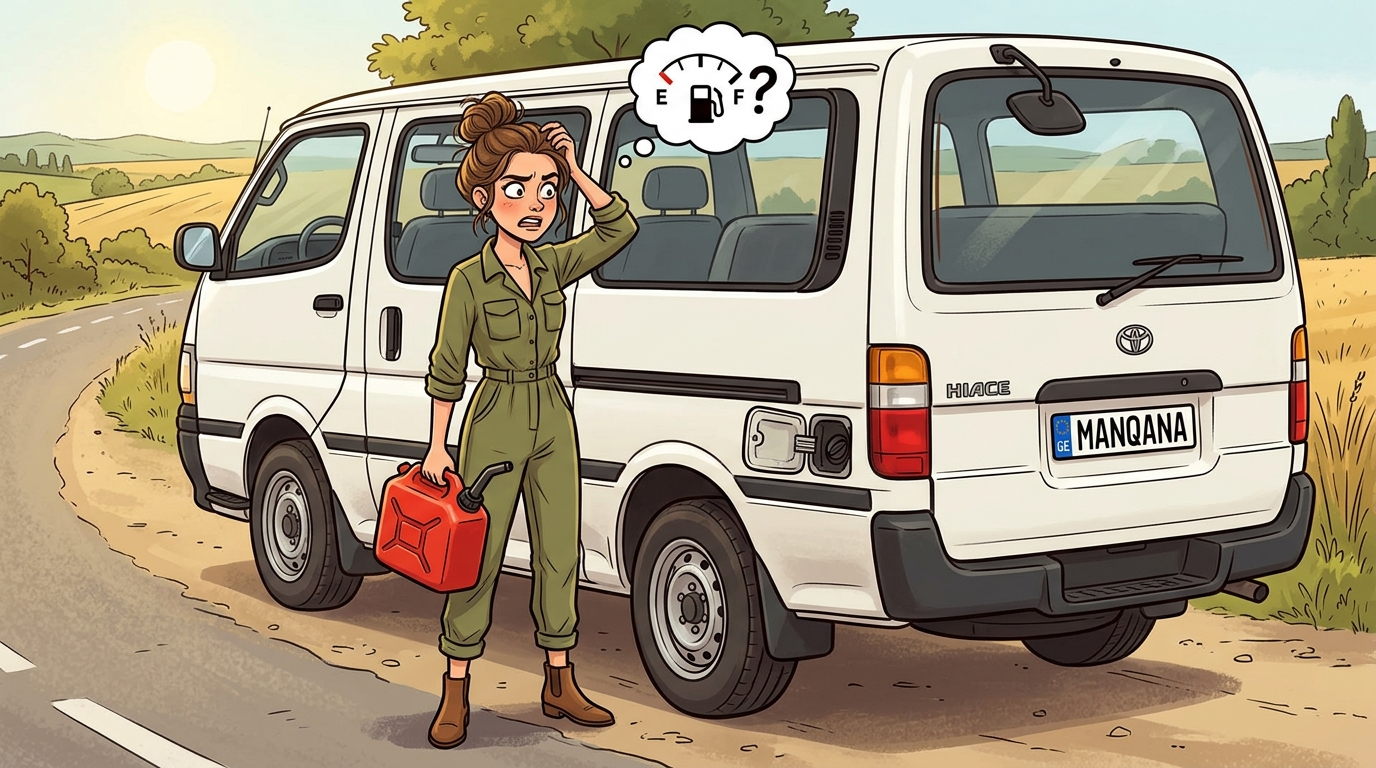 Toyota Hiace. Как слить бензин из бака