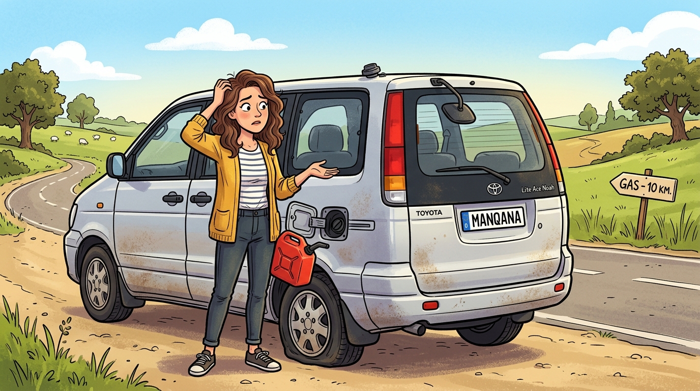 Toyota Lite Ace Noah. Как слить бензин из бака
