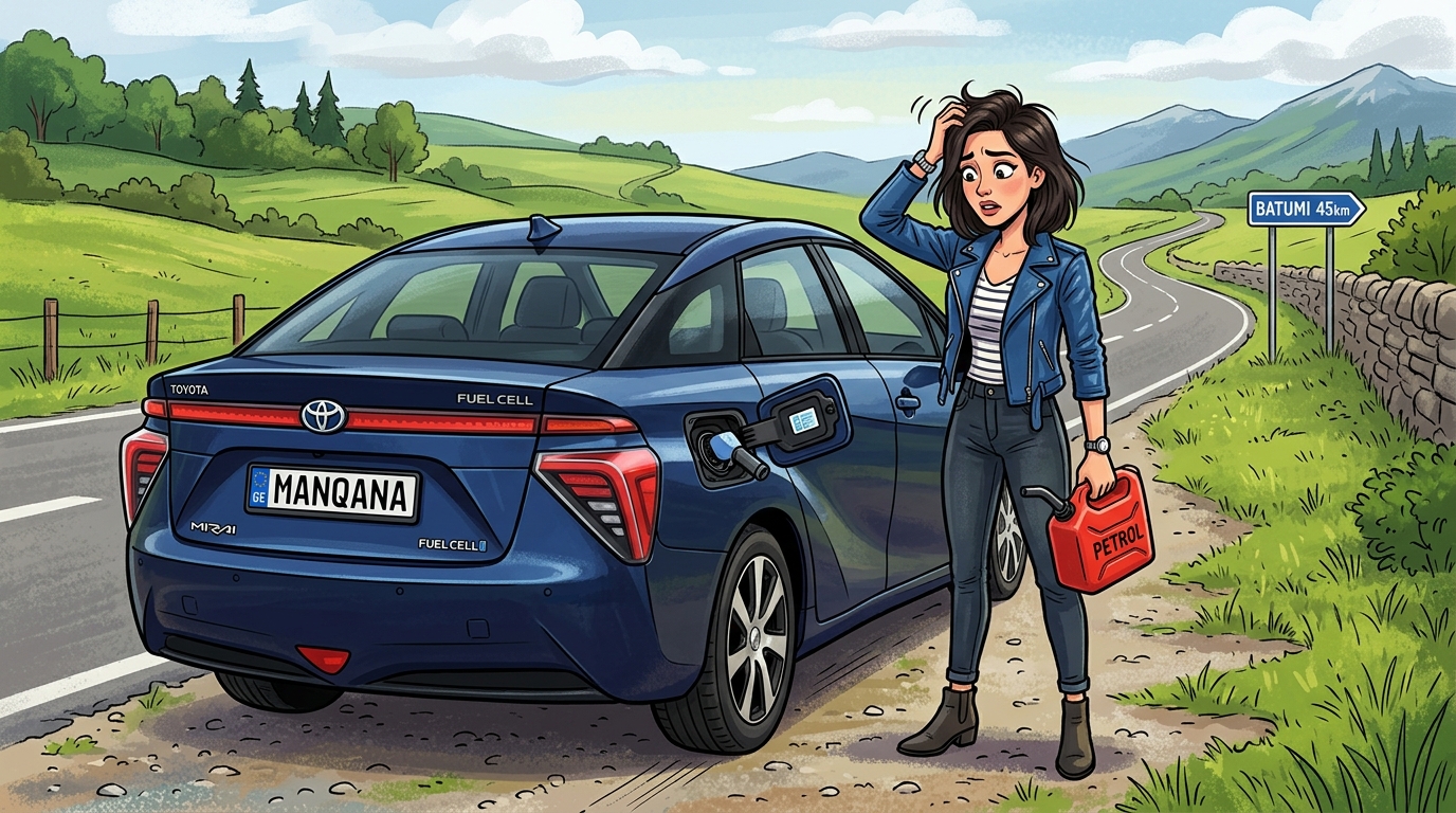 Toyota Mirai. Как слить бензин из бака