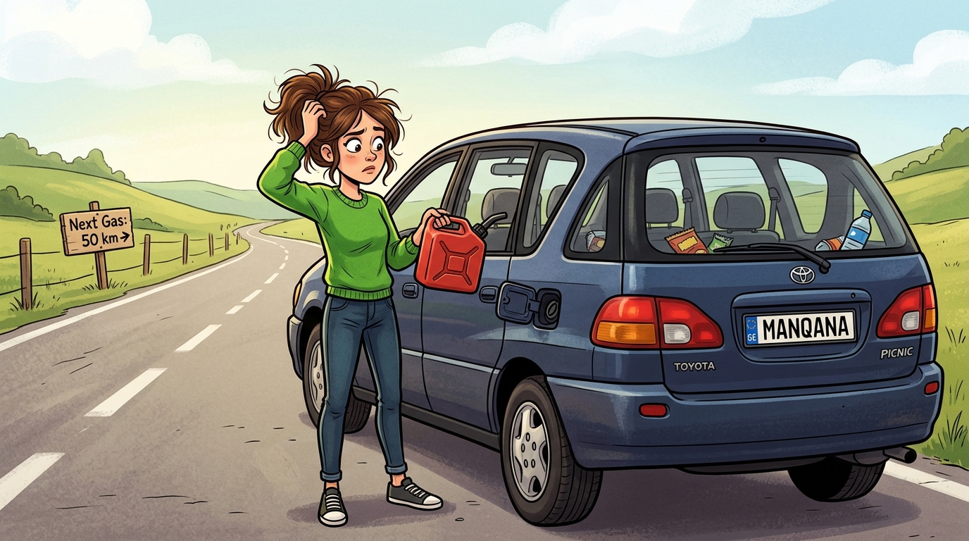 Toyota Picnic. Как слить бензин из бака