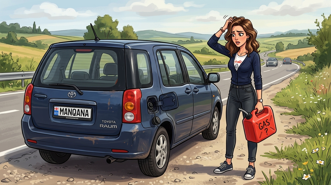 Toyota Raum. Как слить бензин из бака
