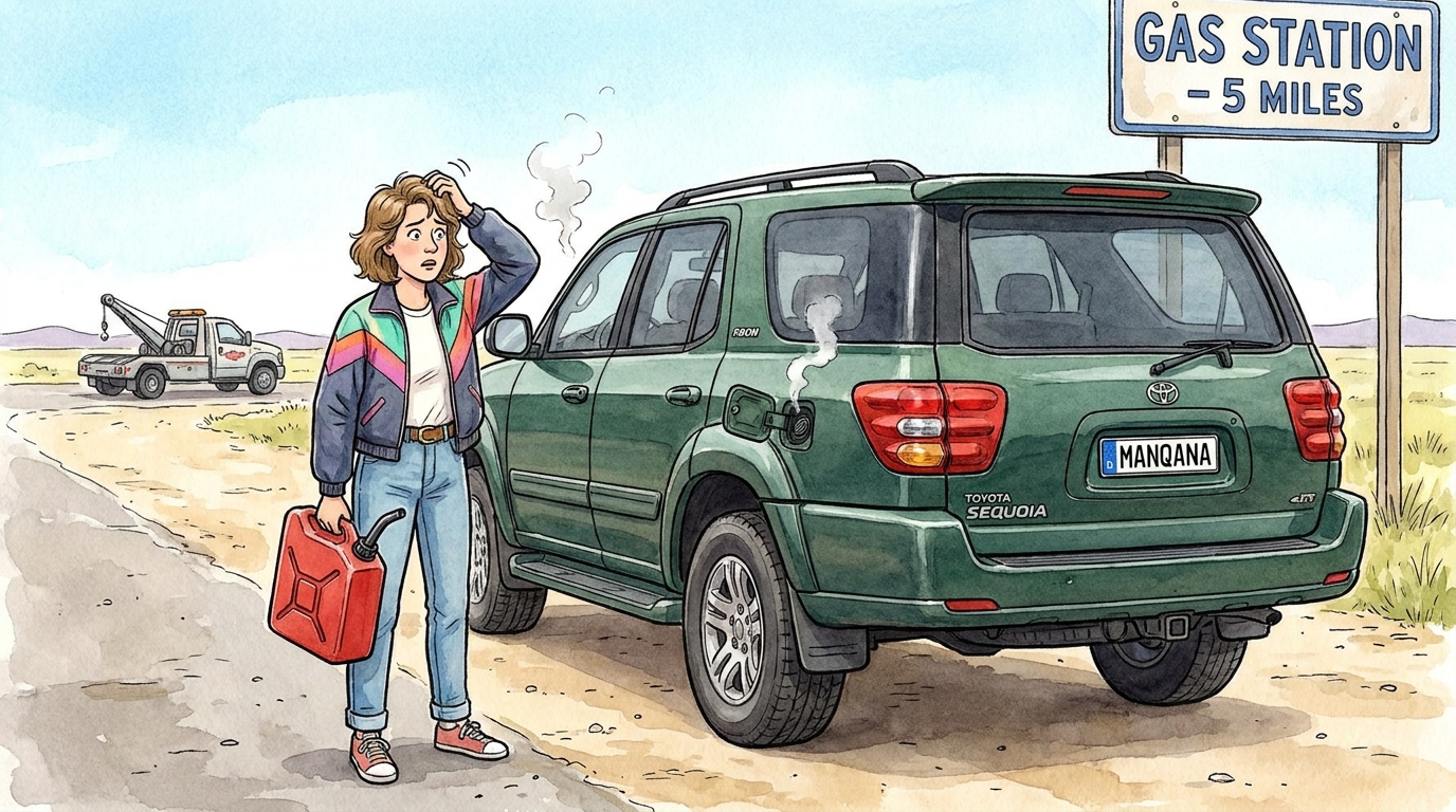 Toyota Sequoia. Как слить бензин из бака
