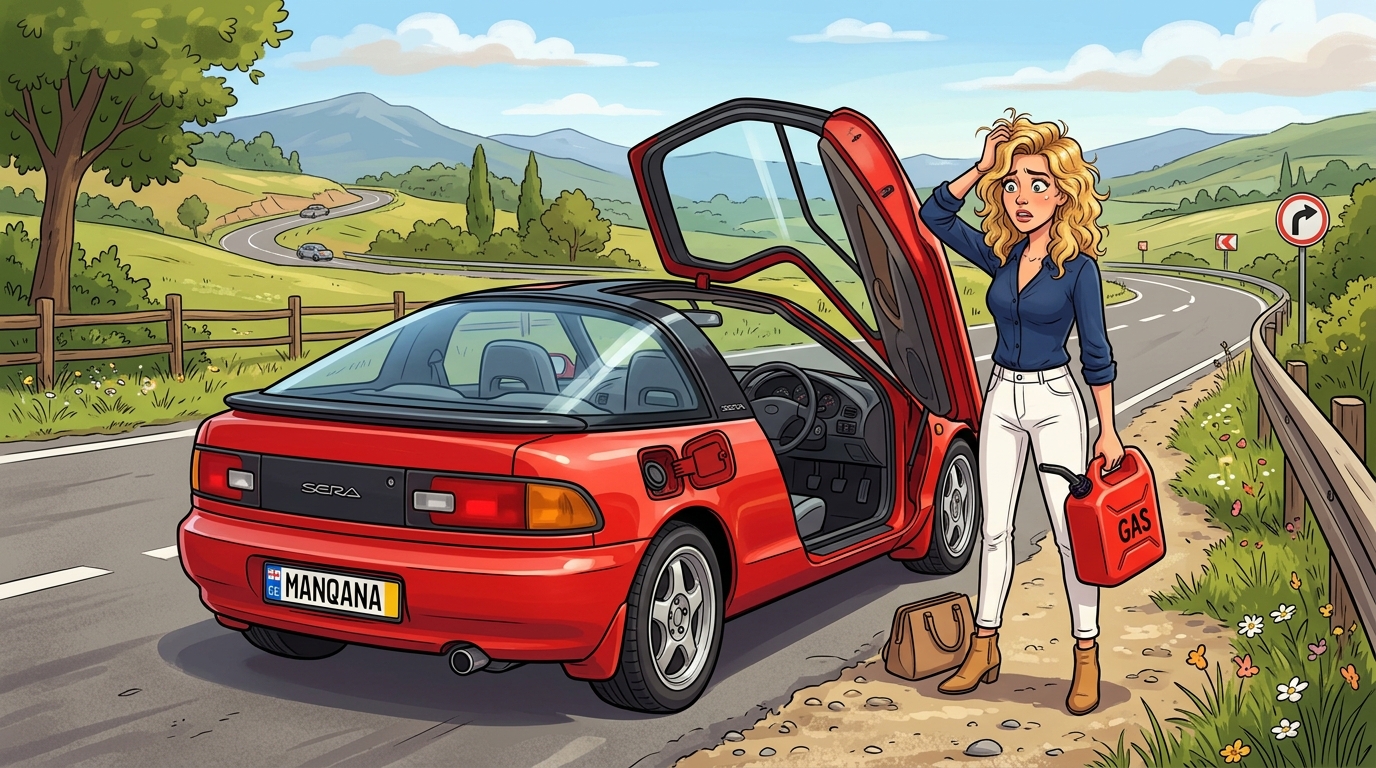 Toyota Sera. Как слить бензин из бака