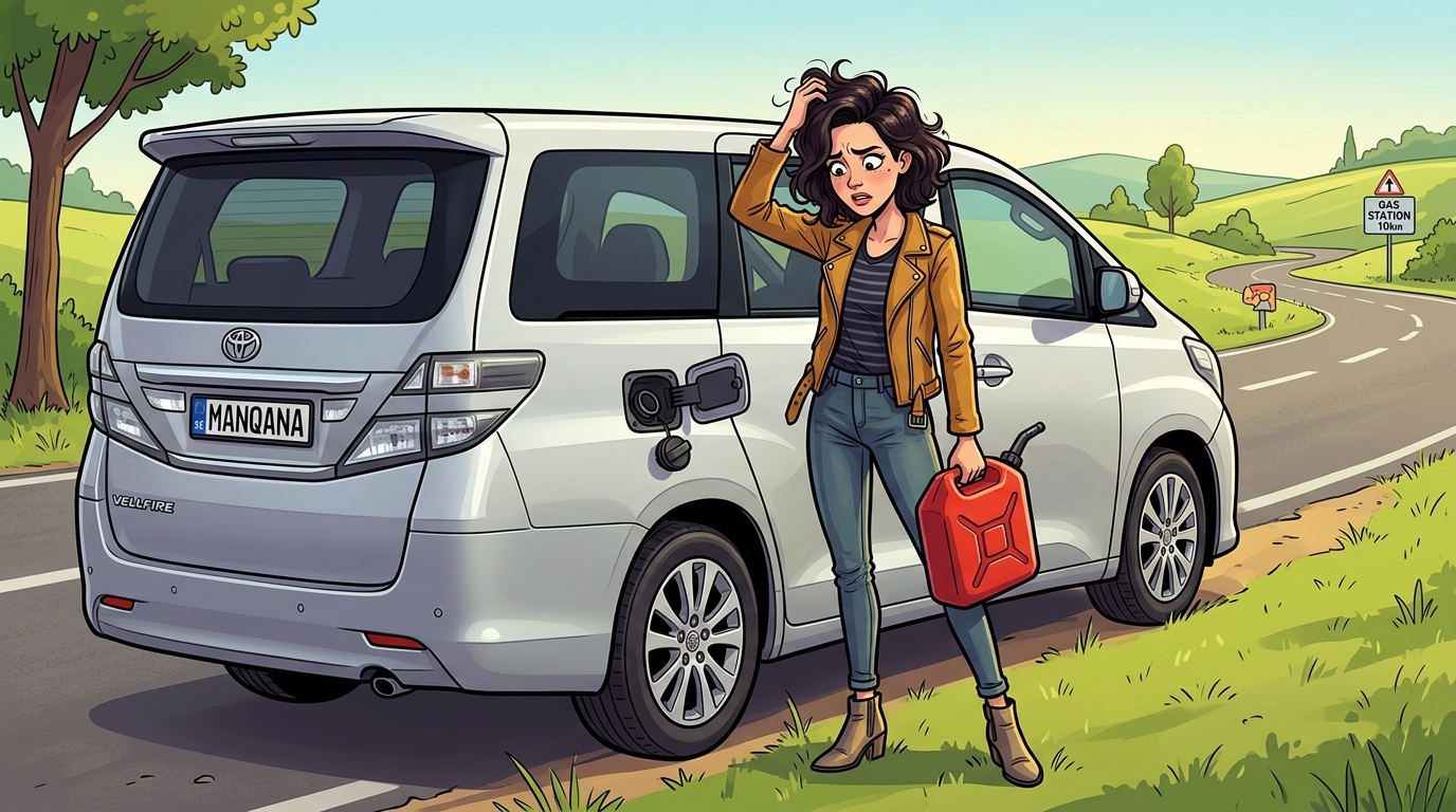 Toyota Vellfire. Как слить бензин из бака
