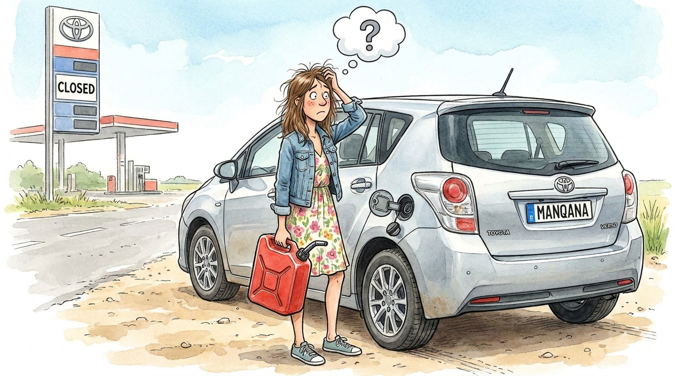 Toyota Verso. Как слить бензин из бака