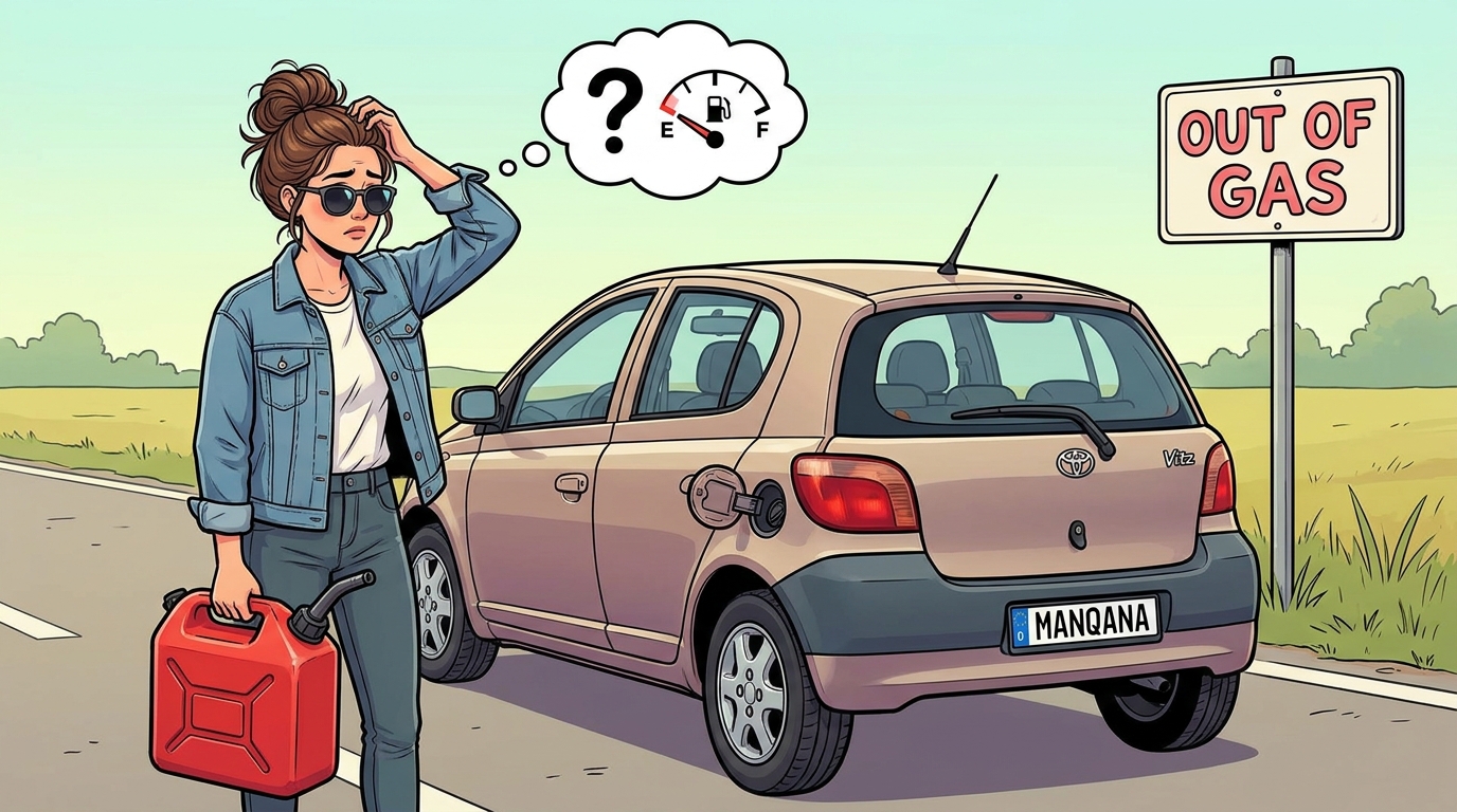 Toyota Vitz. Как слить бензин из бака