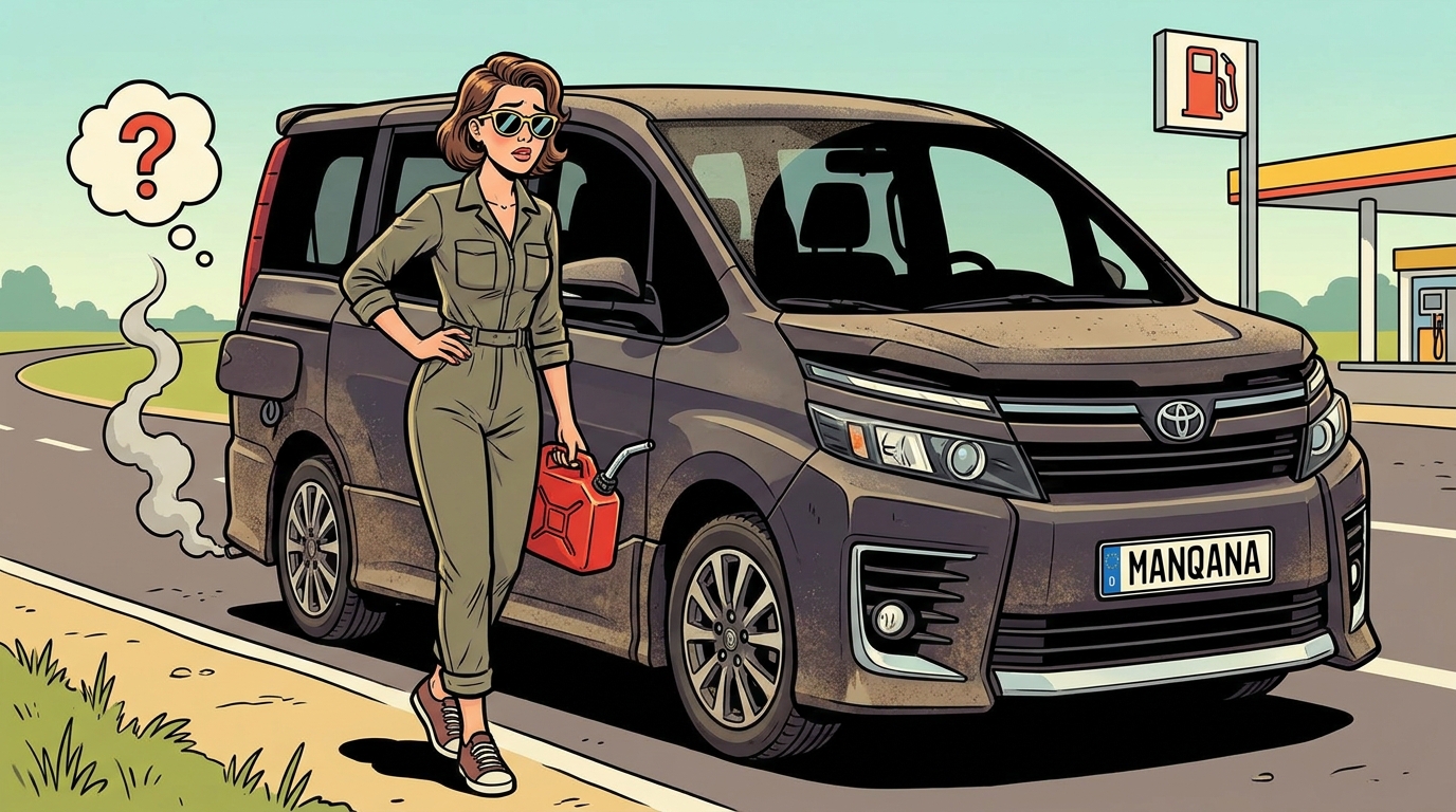 Toyota Voxy. Как слить бензин из бака