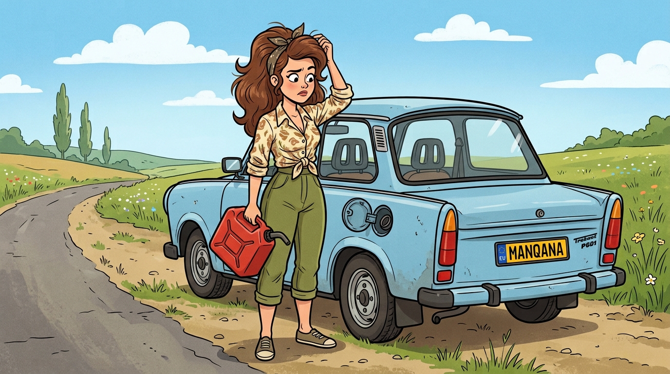 Trabant P601. Как слить бензин из бака