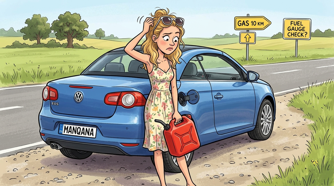 Volkswagen Eos. Как слить бензин из бака
