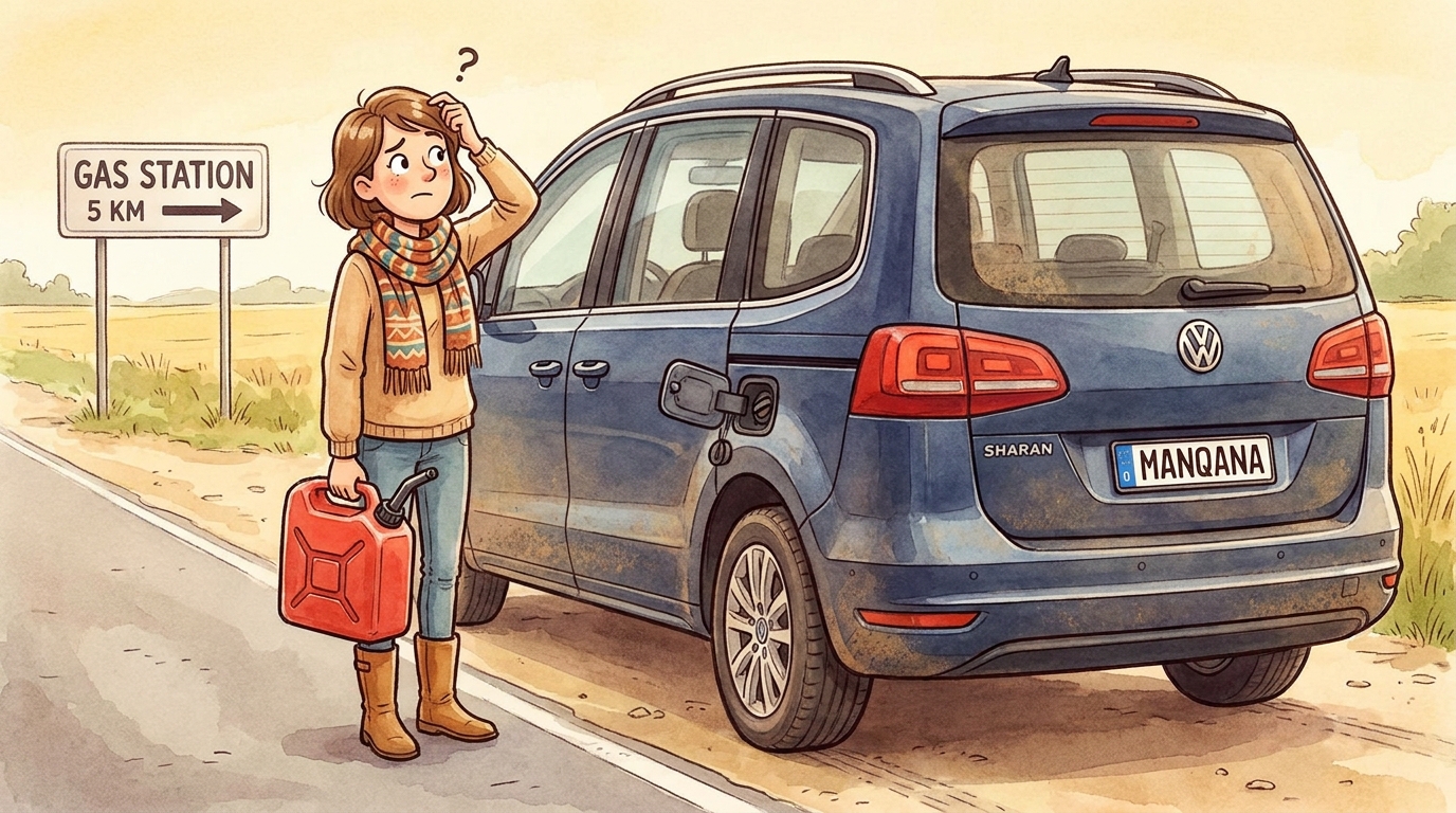 Volkswagen Sharan. Как слить бензин из бака