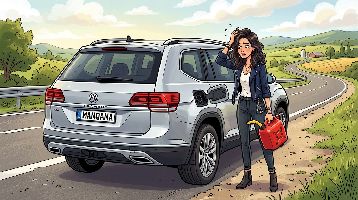 Volkswagen Teramont. Как слить бензин из бака