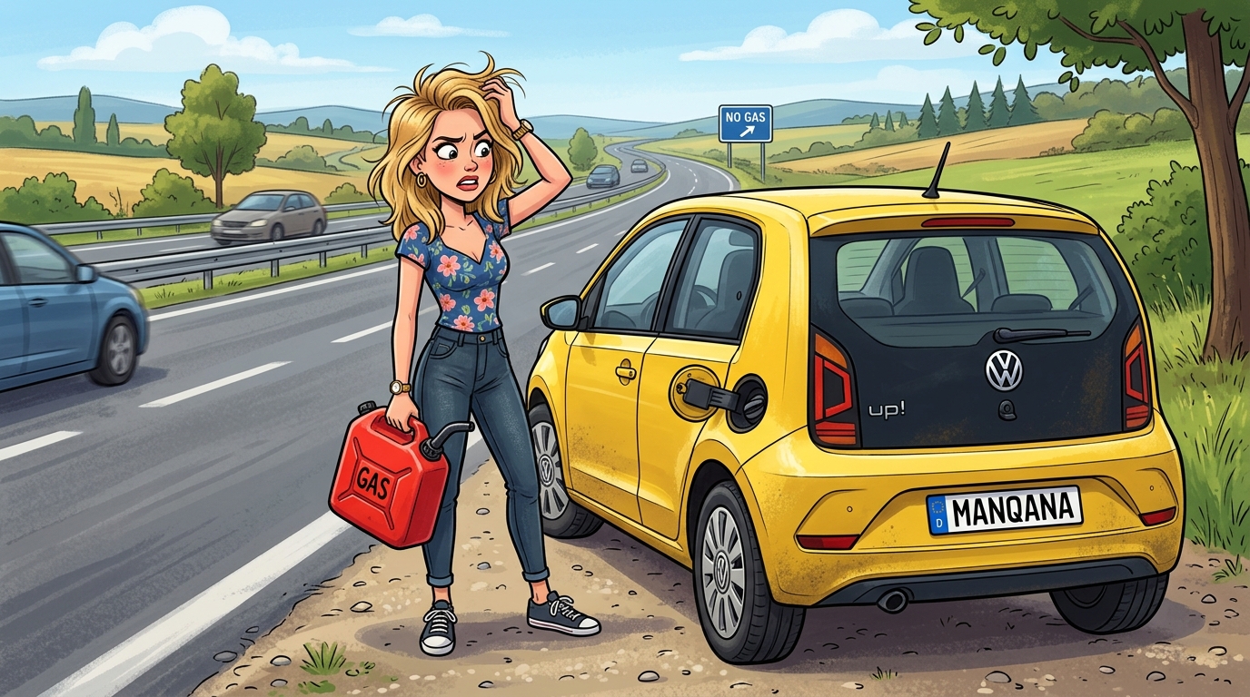 Volkswagen up!. Как слить бензин из бака