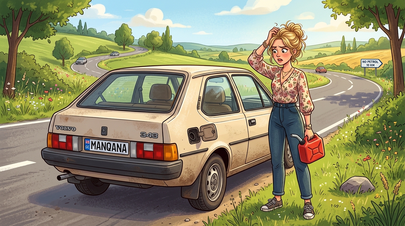 Volvo 343. Как слить бензин из бака