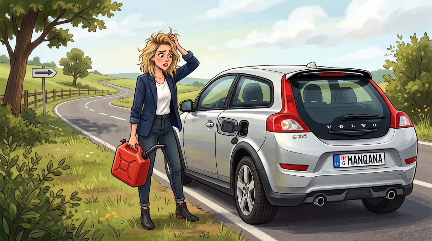 Volvo C30. Как слить бензин из бака