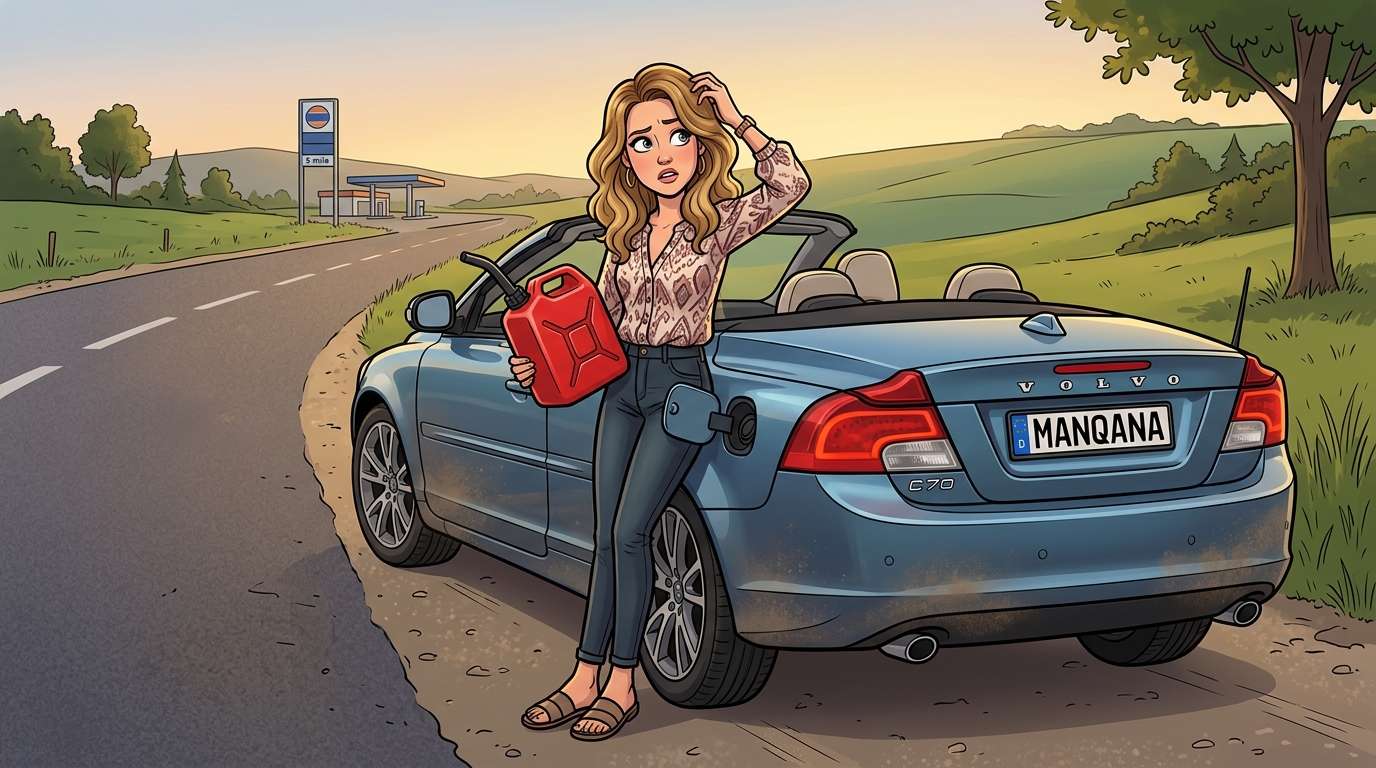 Volvo C70. Как слить бензин из бака