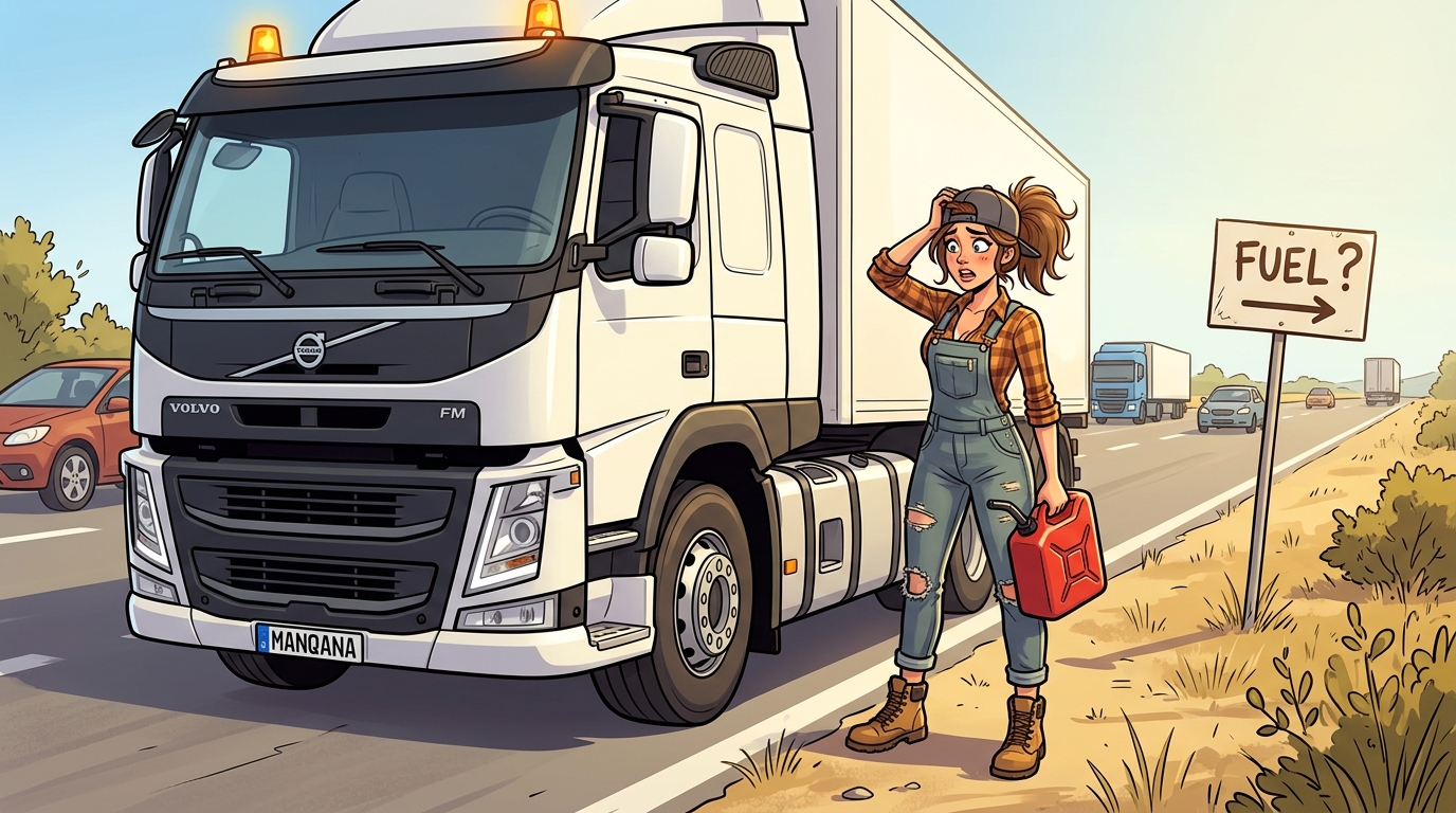 Volvo FM. Как слить бензин из бака