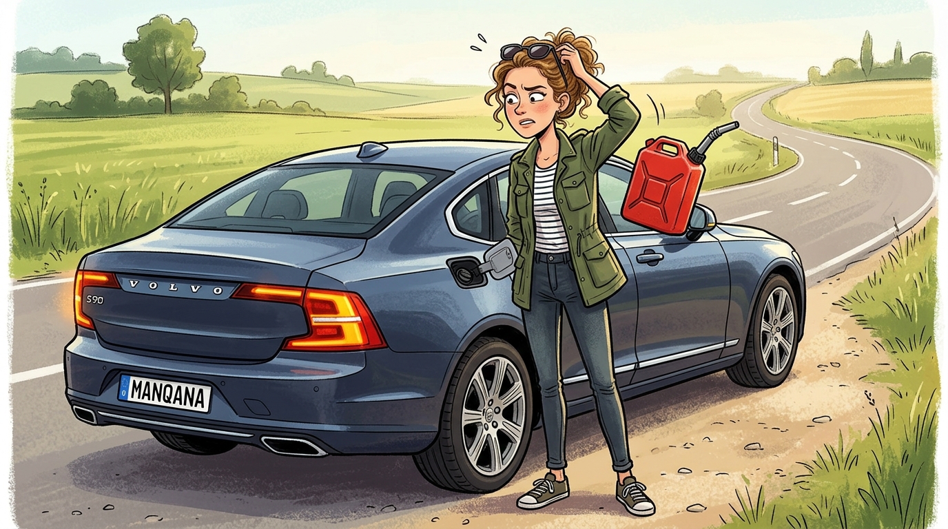 Volvo S90. Как слить бензин из бака