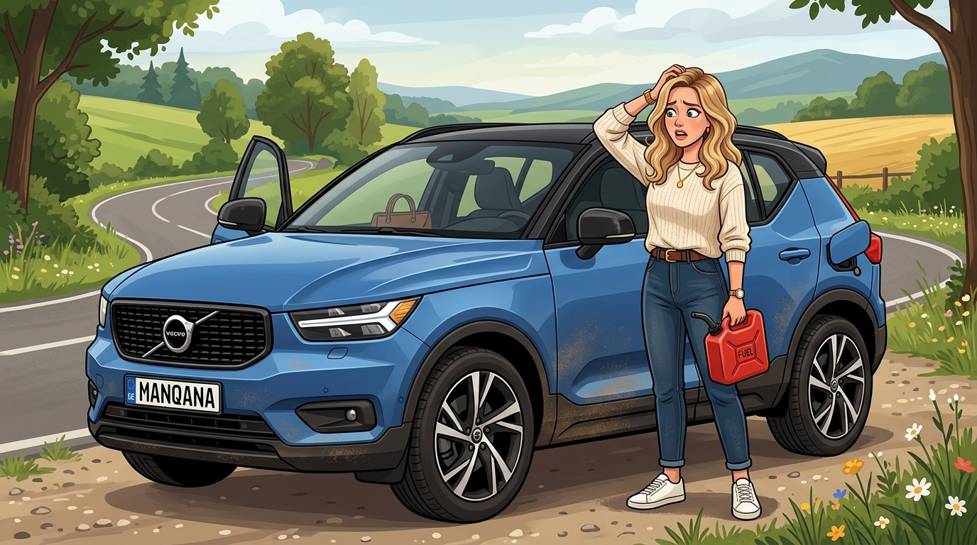 Volvo XC40. Как слить бензин из бака